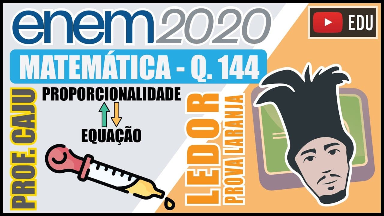 Thumbnail: [ENEM 2020 LED] 144 📘 RAZÃO E PROPORÇÃO A correta administração de medicamentos é de suma