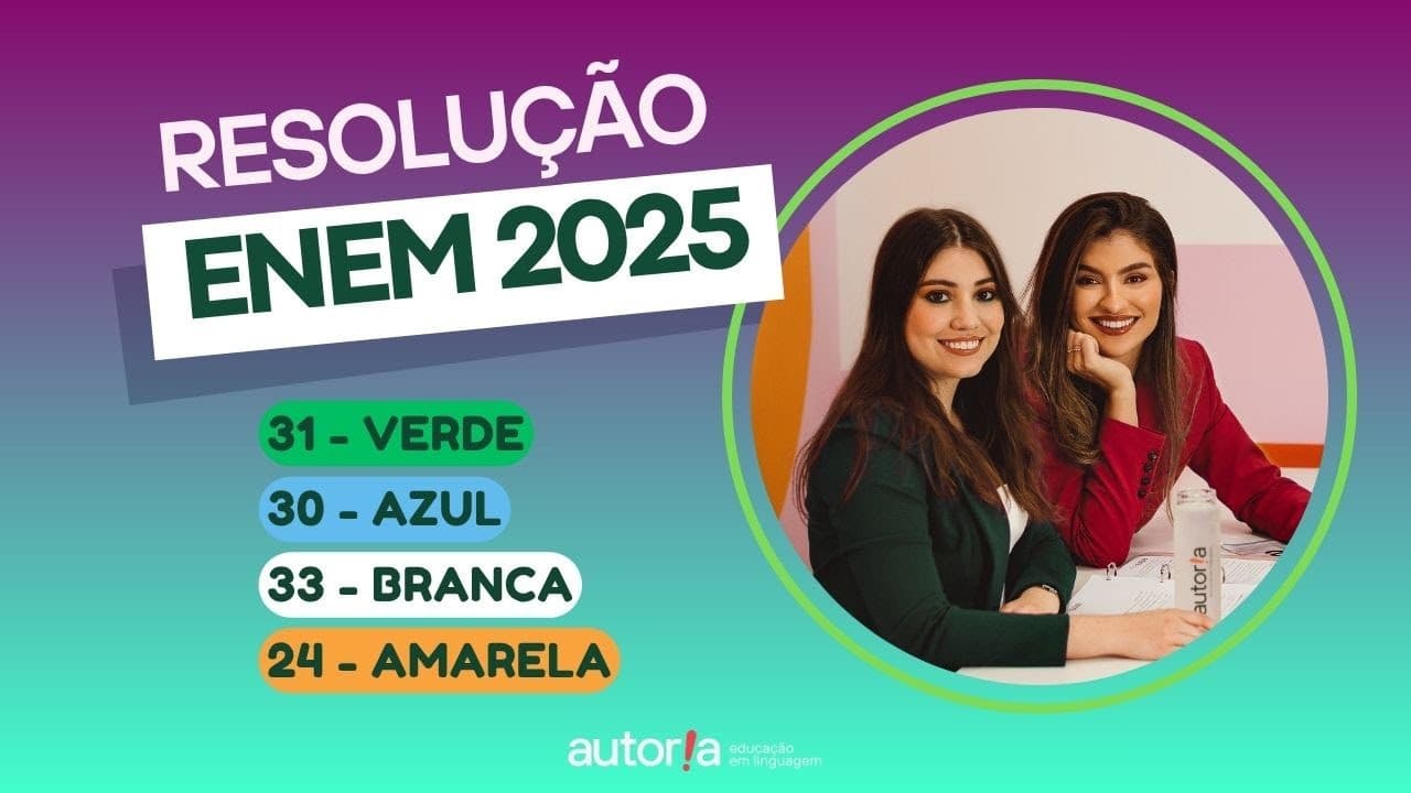 Thumbnail: Resolução Enem 2025 - Autoria Linguagem - Questão 31 | Linguagens, prova verde