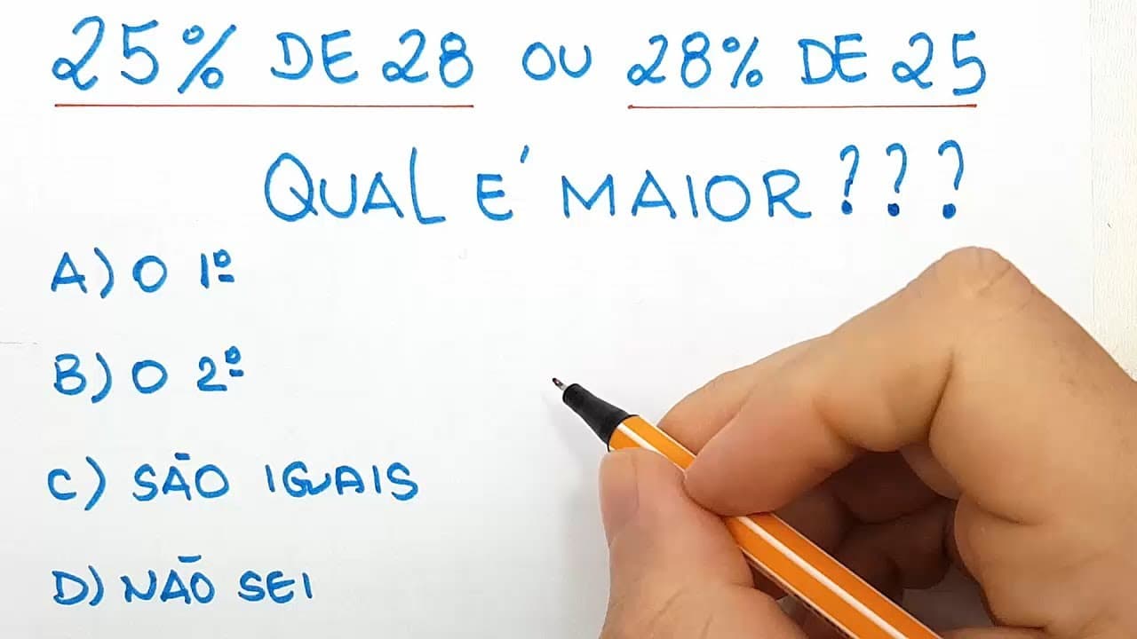 Thumbnail: 🔥 HELP MATEMÁTICA BÁSICA - Desafios - Porcentagem #49 🔥