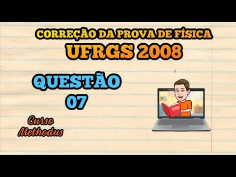 Thumbnail da aula: 07 de 2008 da prova de física da UFRGS - Uma mole elicoidal de massa de 1g e com constante elástica