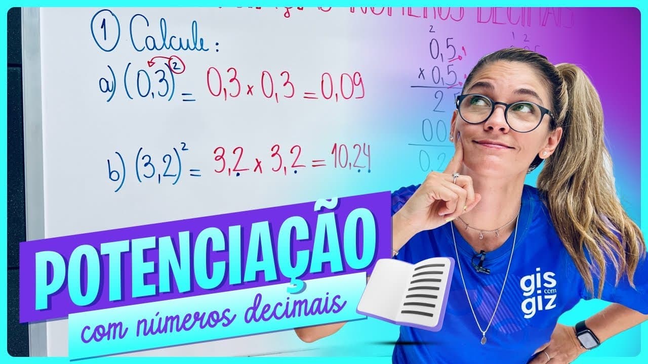 Thumbnail: POTENCIAÇÃO COM NÚMEROS DECIMAIS. NÚMERO DECIMAL COM POTÊNCIA.