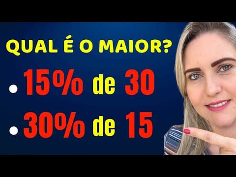 Thumbnail da aula: QUAL PORCENTAGEM É A MAIOR ??Matemática básica todo dia.📚🚀