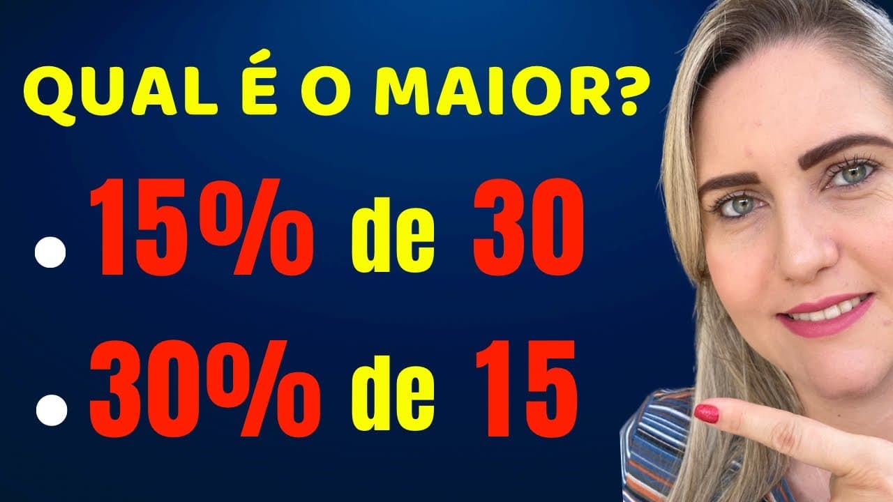Thumbnail: QUAL PORCENTAGEM É A MAIOR ??Matemática básica todo dia.📚🚀