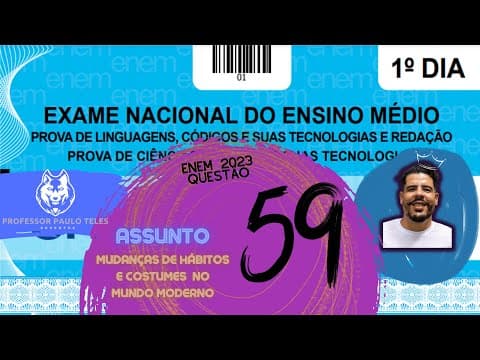 Thumbnail da aula: Resolução Enem 2023 - Humanas Questão 59