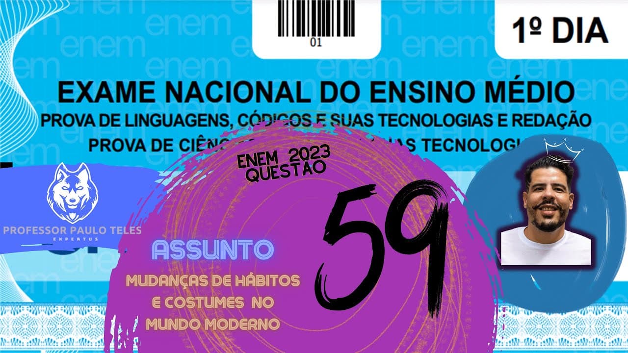 Thumbnail: Resolução Enem 2023 - Humanas Questão 59