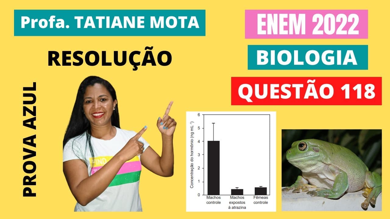 Thumbnail: ✅[ENEM 2022] # BIOLOGIA # QUESTÃO 118 – SISTEMA ENDÓCRINO - Em 2002, foi publicado um artigo