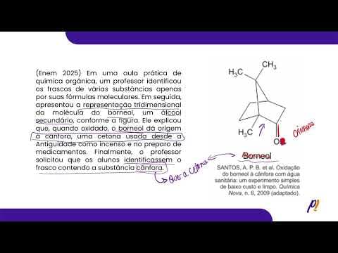 Thumbnail da aula: ENEM 2025 - Em uma aula prática de química orgânica, um professor identificou... | PasseiMed!