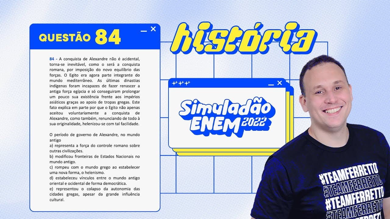 Thumbnail: Resolução Simuladão ENEM 2022 - #História pt. 1
