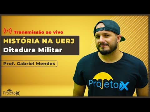 Thumbnail da aula: Ao Vivo | História na UERJ | Ditadura Militar - Prof. Gabriel Mendes