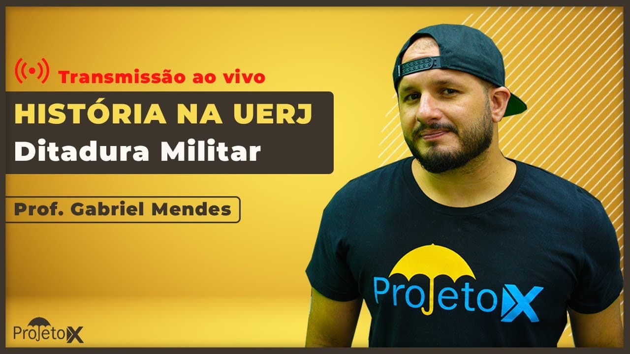 Thumbnail: Ao Vivo | História na UERJ | Ditadura Militar - Prof. Gabriel Mendes