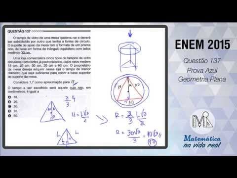 Thumbnail da aula: Enem 2015 - Questão 137 - Prova Azul - Geometria Plana