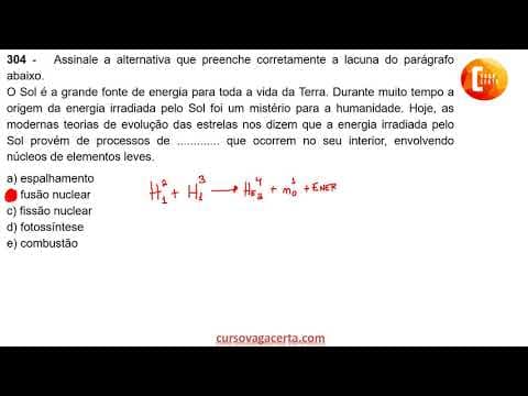 Thumbnail da aula: Resolução da Questão 304 - Meia Vida, radioatividade e física nuclear -  Simulado 33