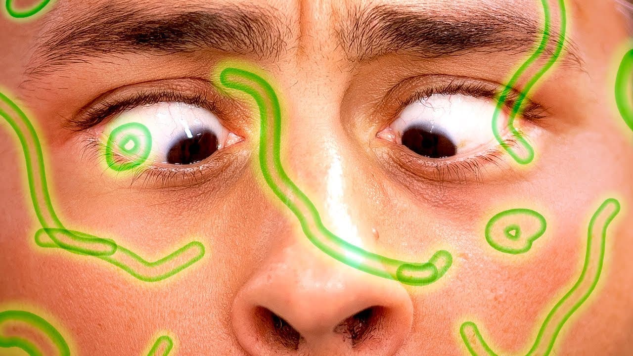 Thumbnail: Por que você enxerga SUJEIRINHAS flutuando nos olhos?