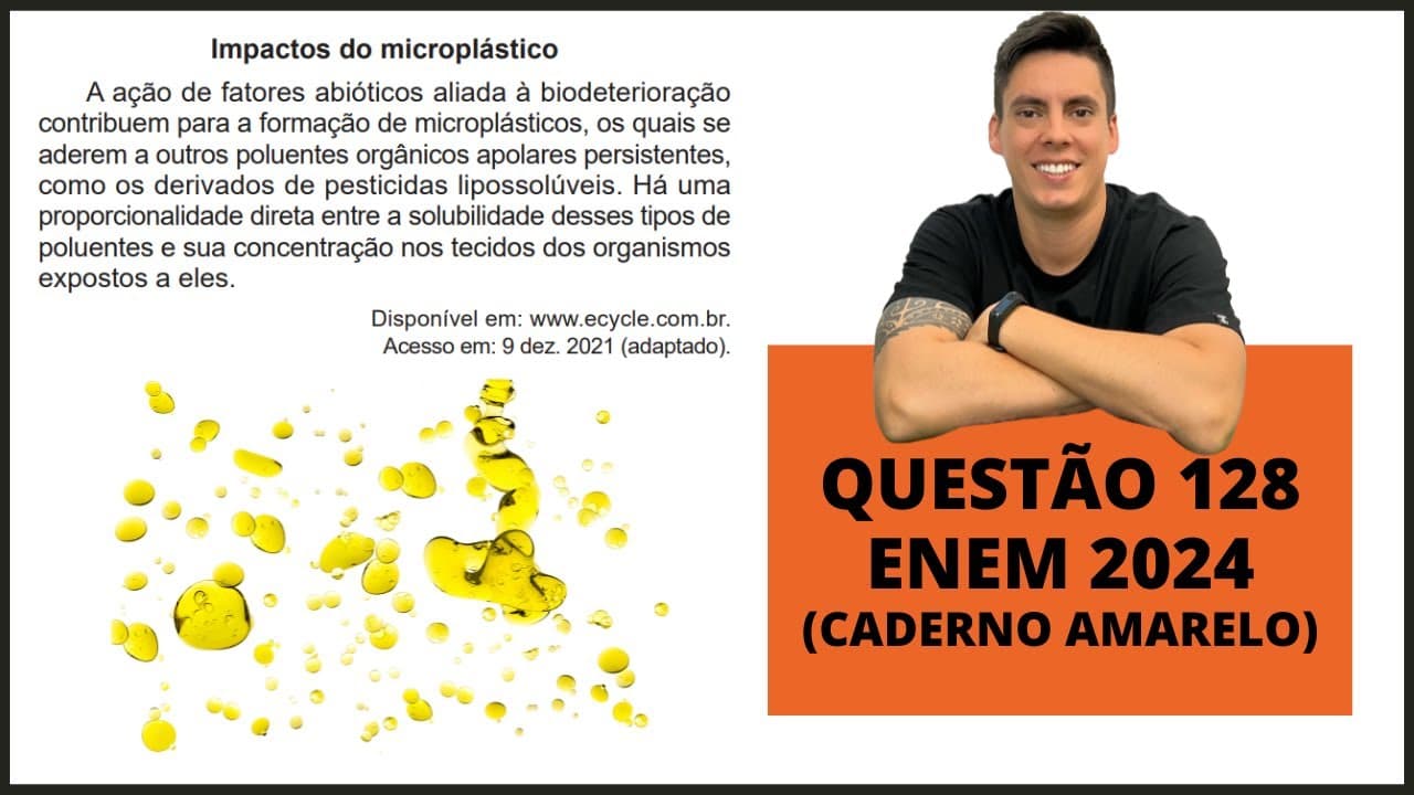 Thumbnail: BIOLOGIA ENEM 2024! "A ação de fatores abióticos aliada à biodeterioração..."