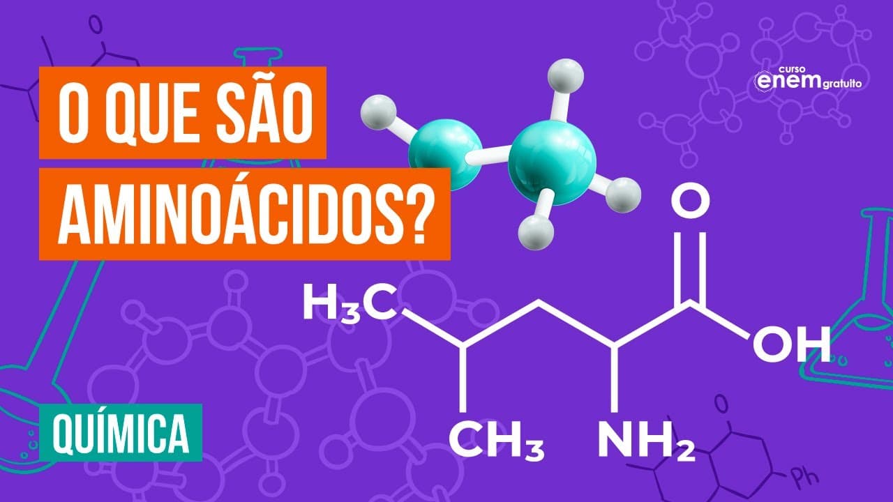 Thumbnail: AMINOÁCIDOS: o que são, funções e estrutura | Resumo de Química para o Enem | Larissa Sousa Campos