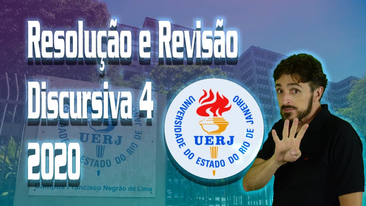 Thumbnail: Questão discursiva 4 - BIOLOGIA - UERJ 2020 - Resolução e revisão temática 2020