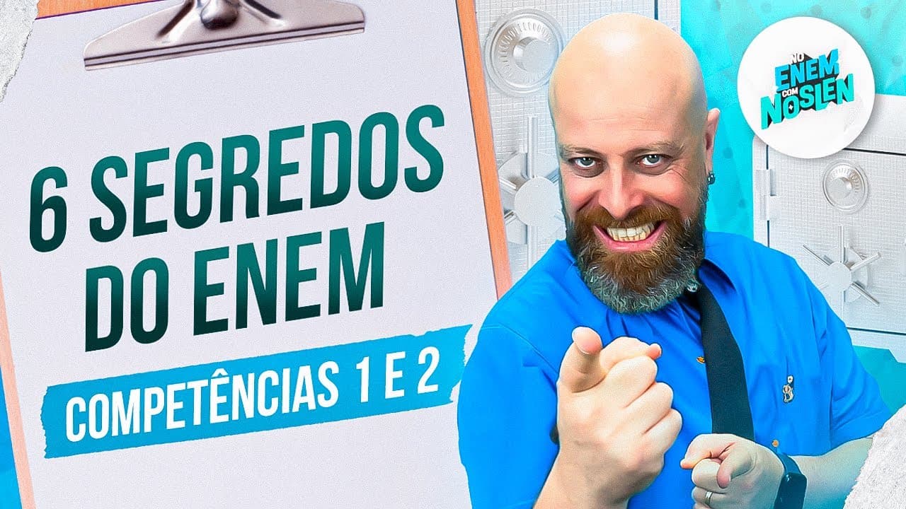 Thumbnail: 06 Segredos que o Enem não quer que você saiba - Competências 1e 2 [Professor Noslen] #enem #redação