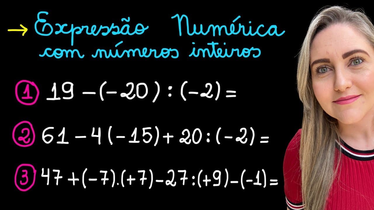Thumbnail: CUIDADO COM OS SINAIS!! EXPRESSÃO NUMÉRICA COM INTEIROS! EXPLICAÇÃO PARA APRENDER MATEMÁTICA AGORA!