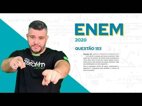 Thumbnail da aula: ✅ QUESTÃO 153 - ENEM 2020 Matemática: Um hotel de 3 andares está sendo construído.