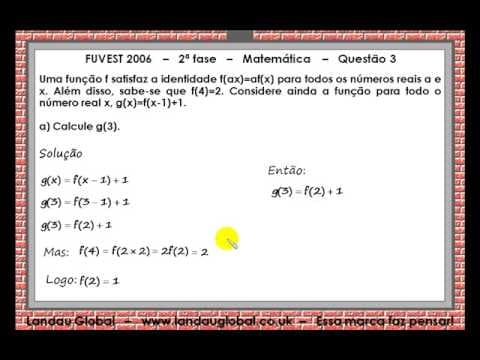 Thumbnail da aula: FUVEST USP 2006 MAT P2 Q3