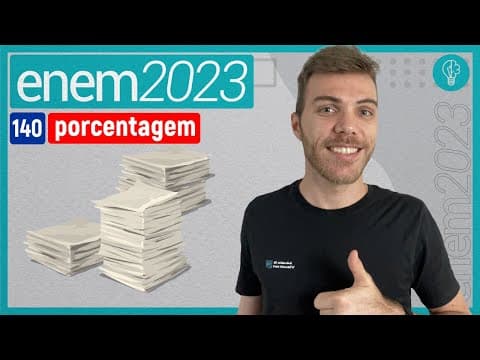 Thumbnail da aula: ENEM 2023 - A cada bimestre, a diretora de uma escola compra uma quantidade de folhas - PORCENTAGEM
