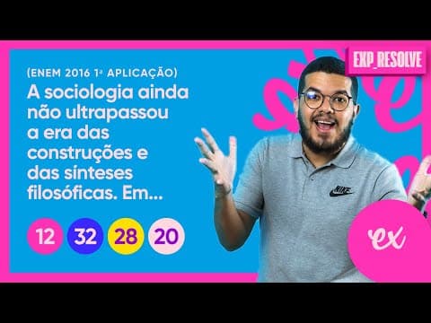 Thumbnail da aula: A SOCIOLOGIA AINDA NÃO ULTRAPASSOU A ERA DAS (...) | INTRODUÇÃO À SOCIOLOGIA E TEÓRICOS CLÁSSICOS