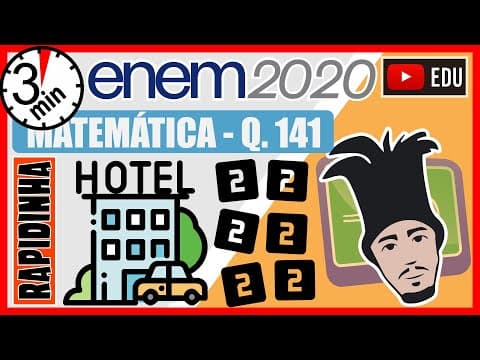 Thumbnail da aula: 🏃‍♂️ [ENEM 2020] 141 📘 CONTAGEM Um hotel de 3 andares está sendo construído. Cada andar terá 100