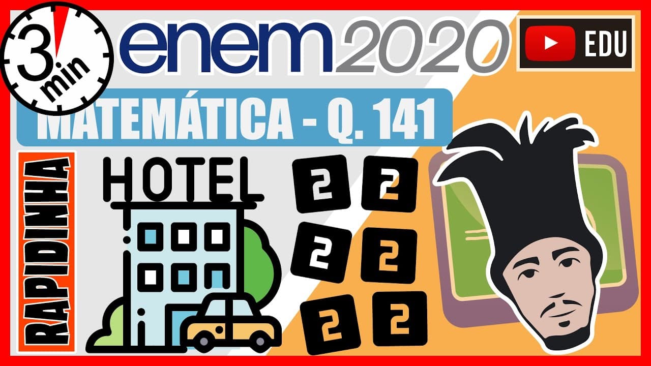 Thumbnail: 🏃‍♂️ [ENEM 2020] 141 📘 CONTAGEM Um hotel de 3 andares está sendo construído. Cada andar terá 100