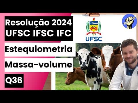 Thumbnail da aula: ✏️UFSC 2024 | Explosão mata 18 mil vacas, e o “pum” delas pode estar por trás da tragédia... A