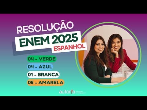 Thumbnail da aula: Resolução Enem 2025 - Autoria Linguagem - Questão 04 | Linguagens, prova verde
