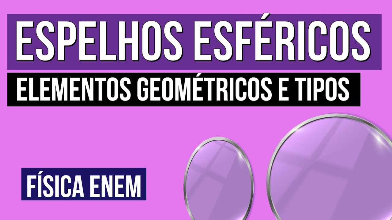Thumbnail: ESPELHOS ESFÉRICOS: elementos geométricos e tipos | Física para o Enem | Flaverson Messias Batista