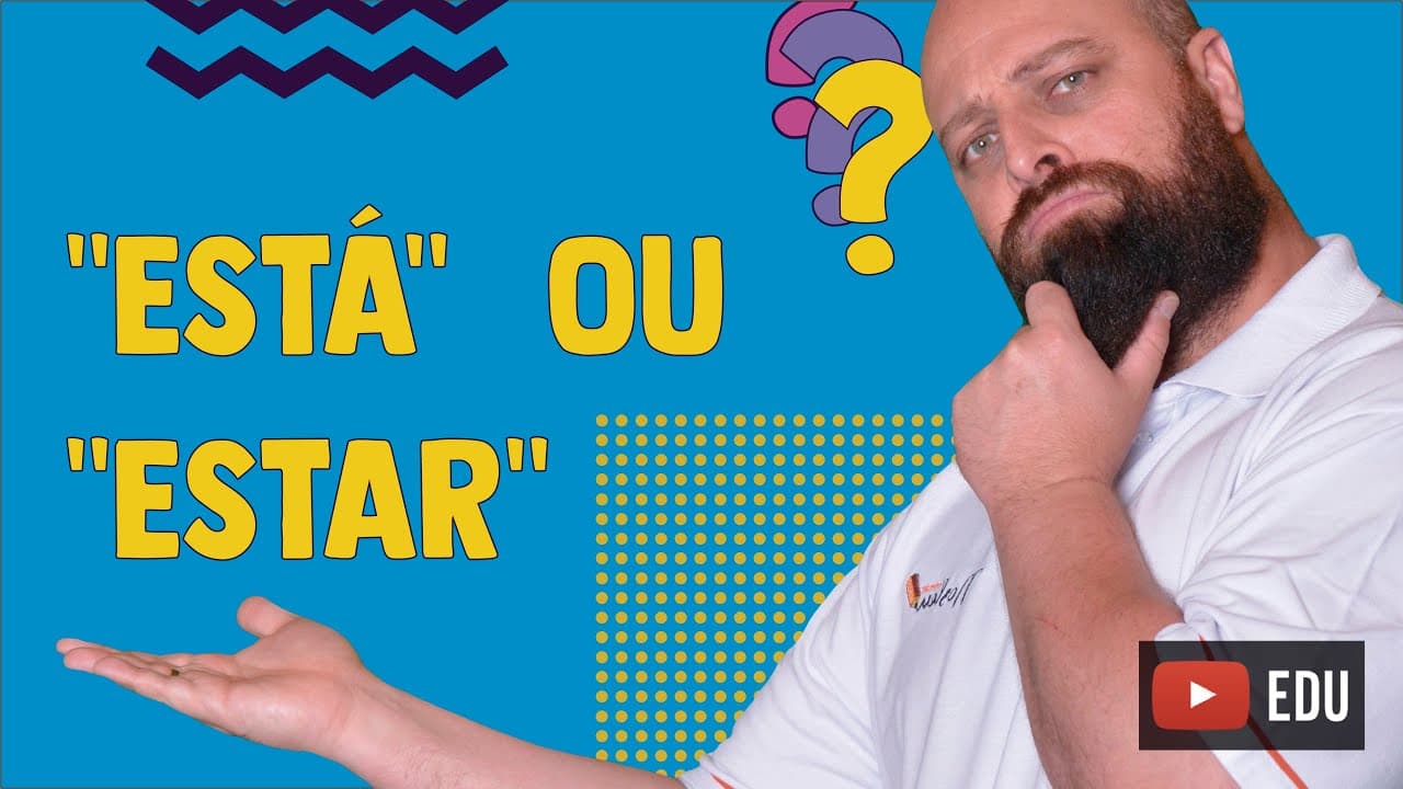 Thumbnail: Quando usar “está” ou “estar”? Com Professor Noslen