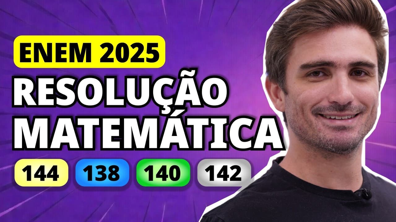 Thumbnail: ENEM 2025 Matemática – Questão 144 | Em um jogo de computador, um cubo se encontra inicialmente