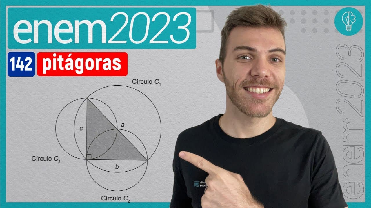 Thumbnail: ENEM 2023 - Sejam a, b e c as medidas dos lados de um triângulo retângulo, tendo a como - PITÁGORAS
