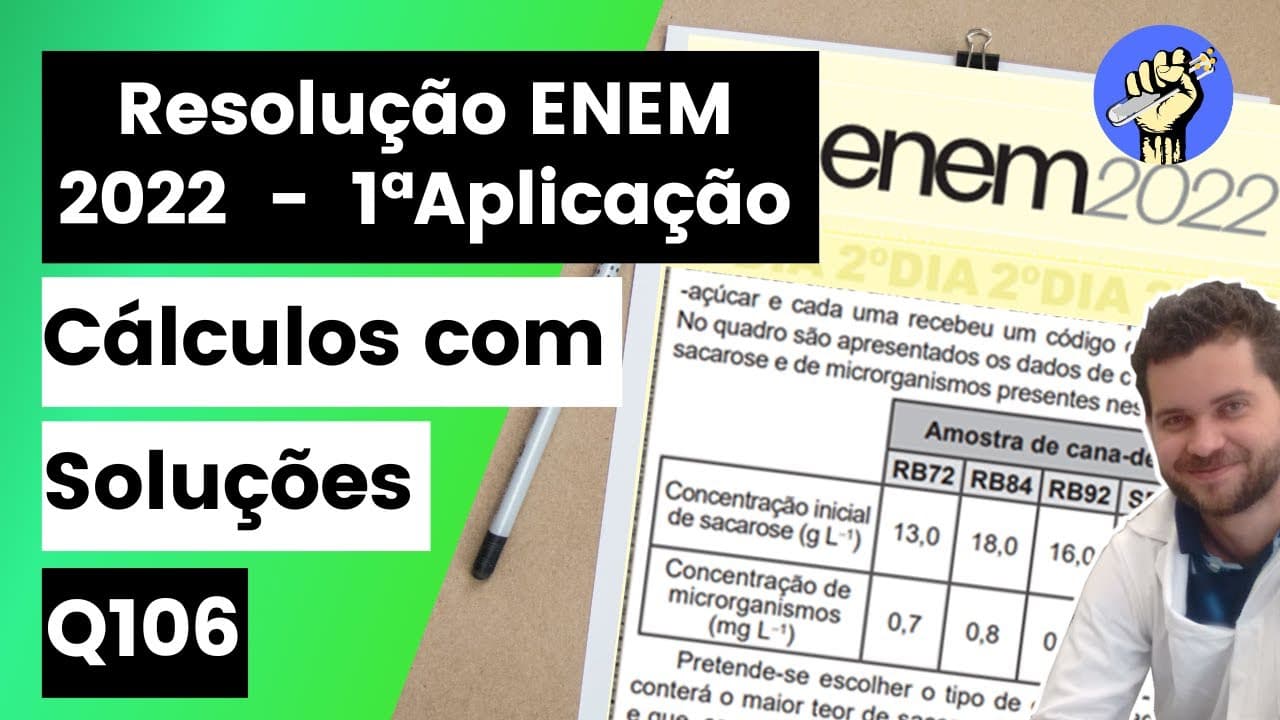 Thumbnail: ✏️ O etanol é um combustível produzido a partir da fermentação da sacarose presente no caldo de cana