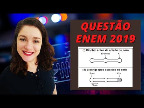 Thumbnail da aula: Enem 2019 | Reações químicas | " Estudos mostram o desenvolvimento de biochips ...