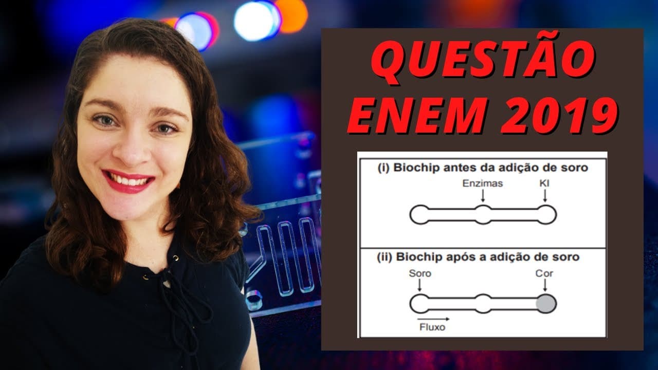 Thumbnail: Enem 2019 | Reações químicas | " Estudos mostram o desenvolvimento de biochips ...