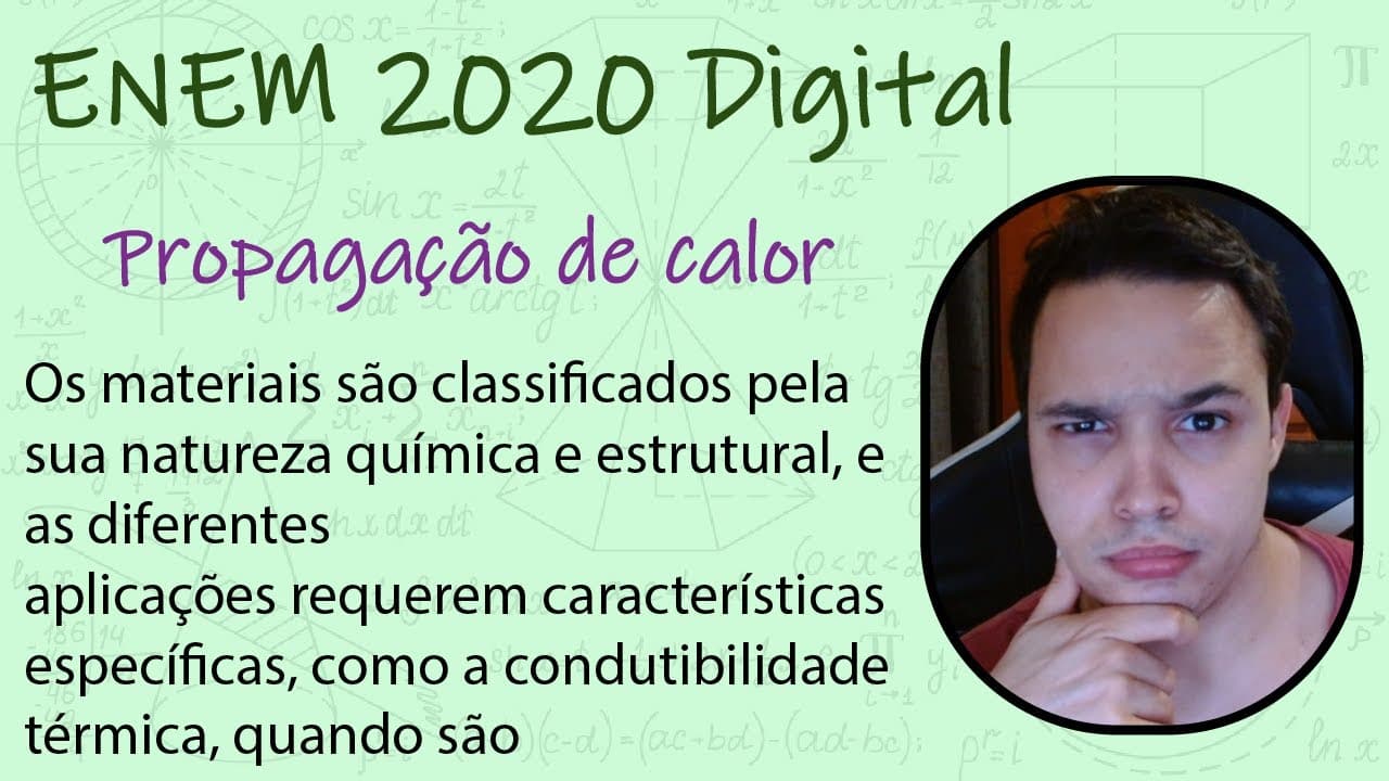 Thumbnail: ENEM Digital 2020 - Os materiais são classificados pela sua natureza química e estrutural, e as