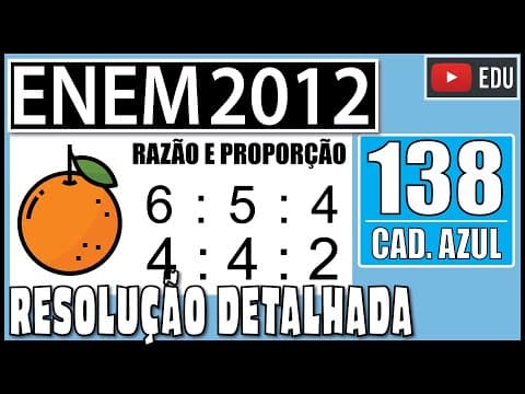 Thumbnail da aula: [ENEM 2012] 138 📘 RAZÃO E PROPORÇÃO José, Carlos e Paulo devem transportar em suas bicicletas uma