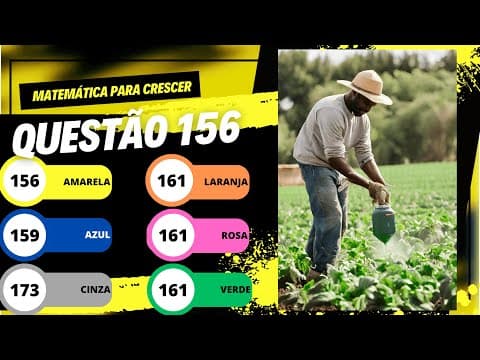Thumbnail da aula: QUESTÃO 156 ENEM 2023 CADERNO AMARELO   Um agricultor é informado sobre um método de proteção para s