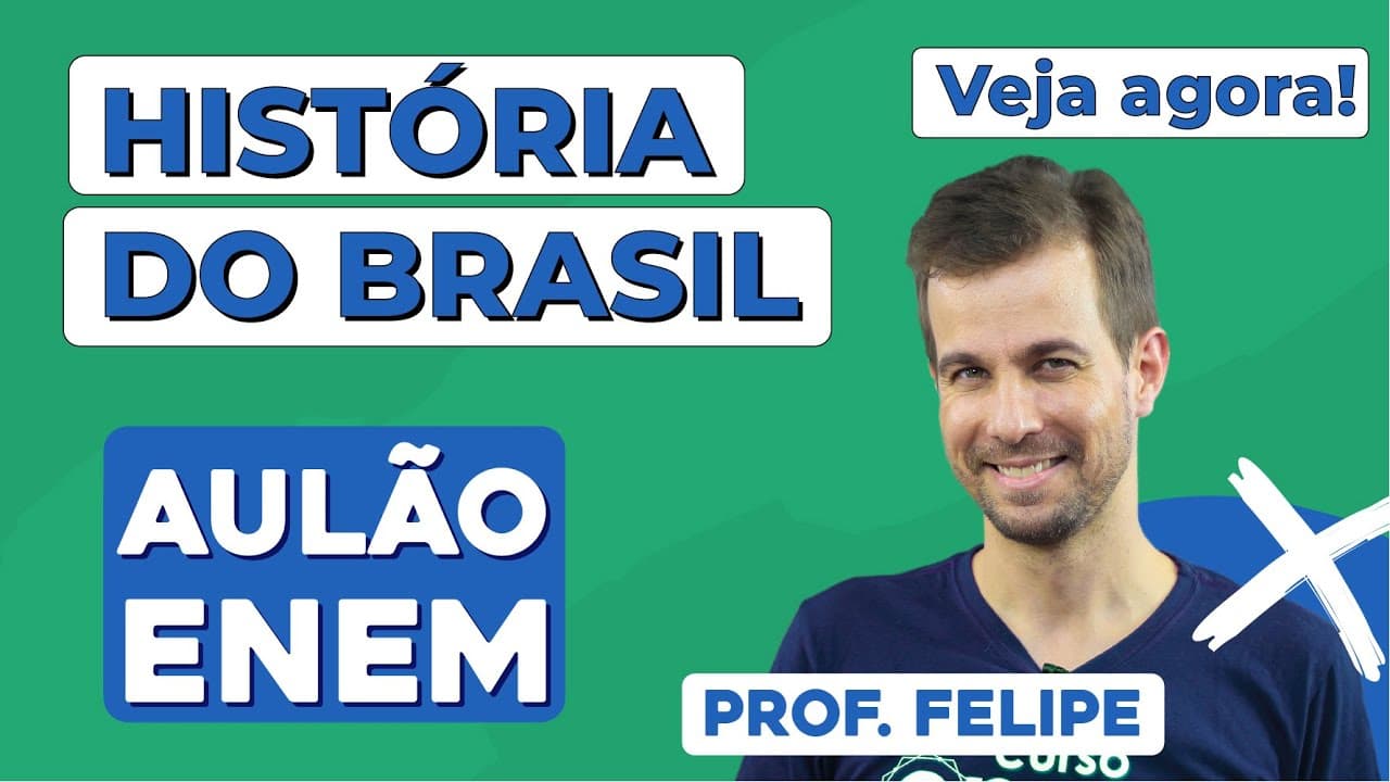Thumbnail: AULÃO DE HISTÓRIA DO BRASIL PARA O ENEM: 5 temas que mais caem | Aulão Enem | Prof. Felipe