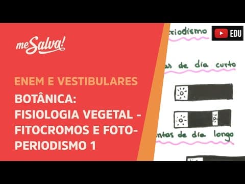 Thumbnail da aula: Me Salva! BOT34 - Botânica - Fisiologia vegetal: fitocromos e fotoperiodismo I