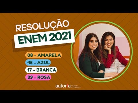 Thumbnail da aula: Enem 2021 / Enem 2021 Digital - Autoria Linguagem - Questão 8 | Linguagens, prova amarela