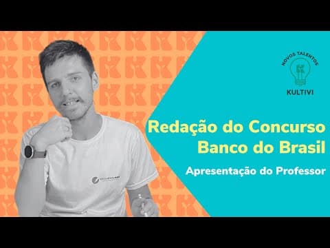 Thumbnail da aula: Apresentação do Pedro | Redação do concurso Banco do Brasil | Kultivi | #1