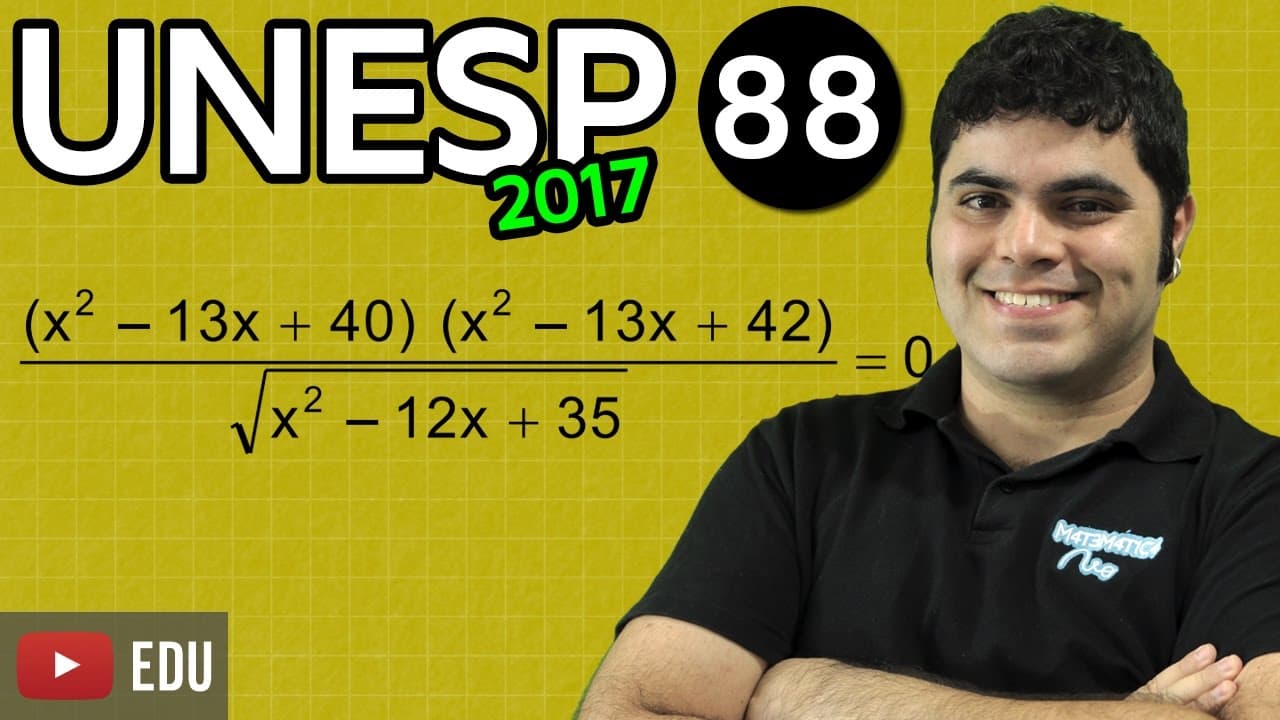 Thumbnail: UNESP 2017 Mathematics Question 88 Number of Solutions of an Equation