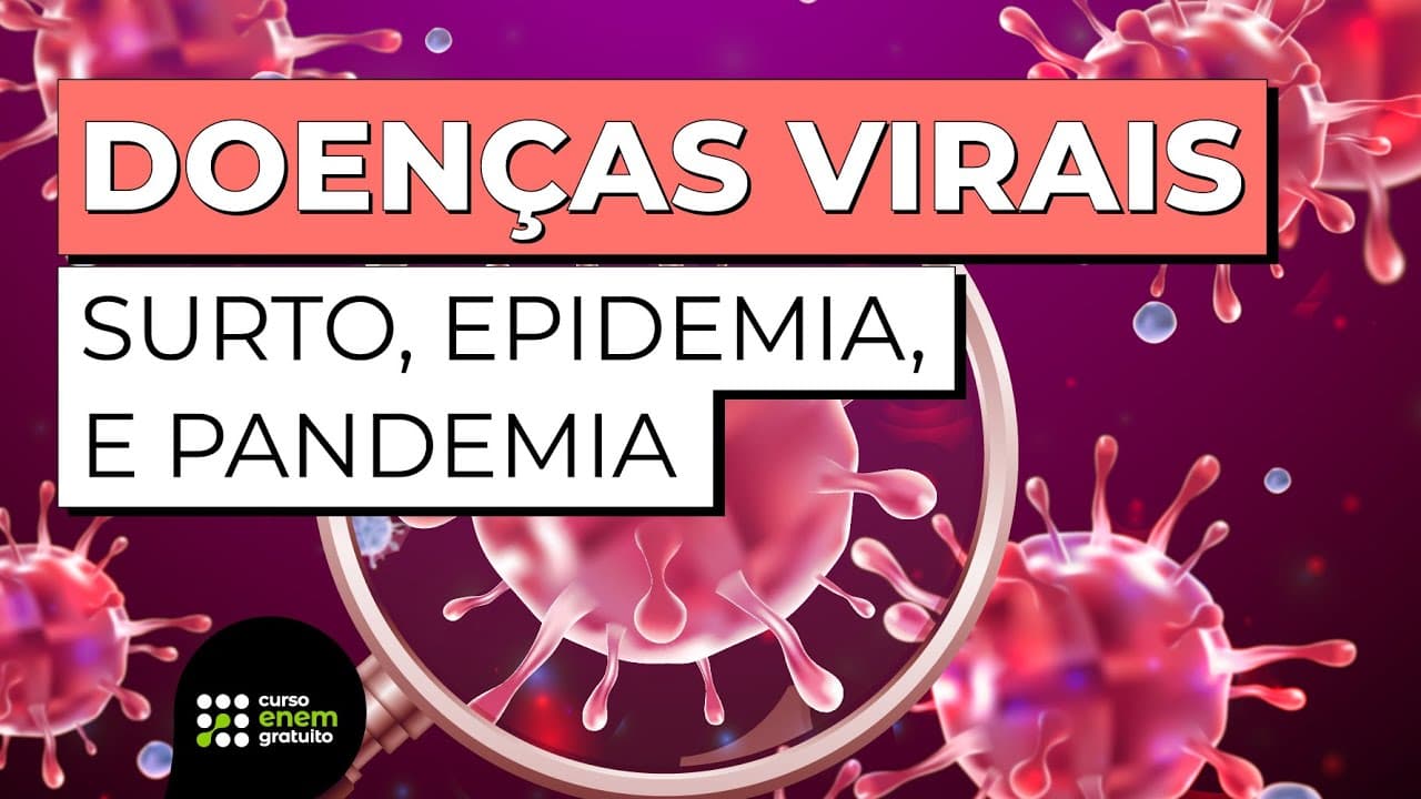 Thumbnail: DOENÇAS VIRAIS: SURTO, EPIDEMIA, E PANDEMIA - VEJA AS DIFERENÇAS NO RESUMO DE BIOLOGIA ENEM