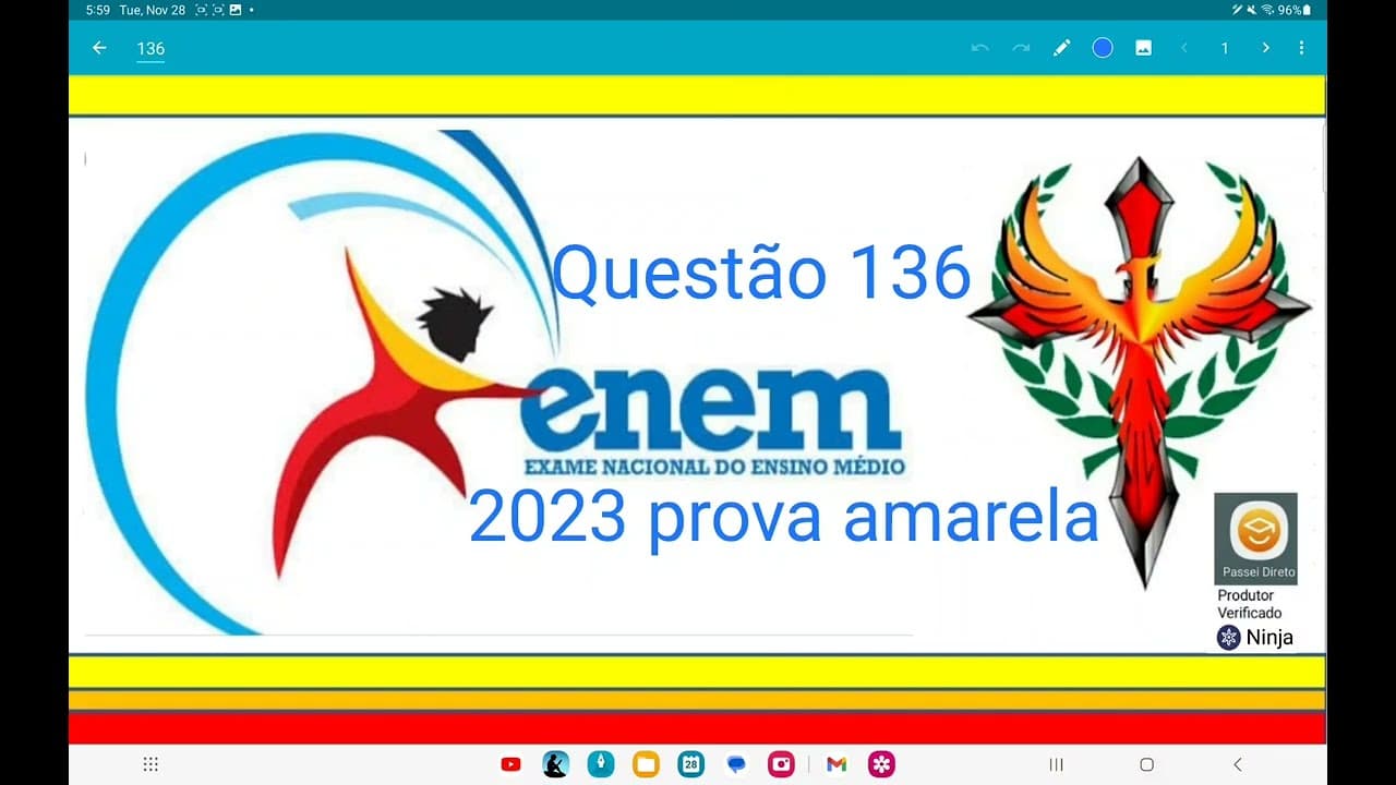 Thumbnail: ENEM 2023 questão 136, Alguns estudos comprovam que os carboidratos fornecem energia ao corpo