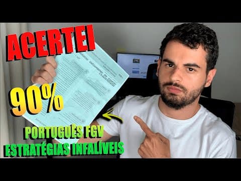Thumbnail da aula: 7 DICAS INFALÍVEIS PARA GABARITAR PORTUGUÊS DA FGV