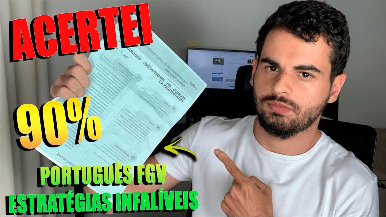 Thumbnail: 7 DICAS INFALÍVEIS PARA GABARITAR PORTUGUÊS DA FGV