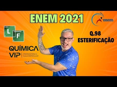 Thumbnail da aula: ENEM 2021 Química Com o objetivo de proporcionar aroma e sabor a diversos alimentos, a indústria